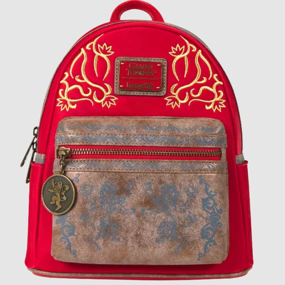 Loungefly Game Of Thrones Cersei Mini Backpack Purse Red Gold Limited Edition